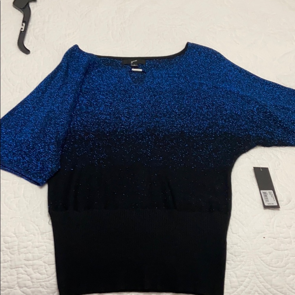 Blue and black blouse new